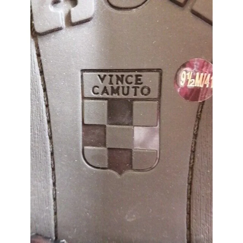 Vince Camuto Womens Boots Pauletta Brown Leather Zip Knee High Wide Calf 9.5 - Picture 12 of 14